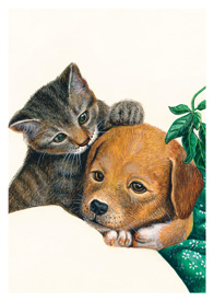 Kitten and Puppy Card